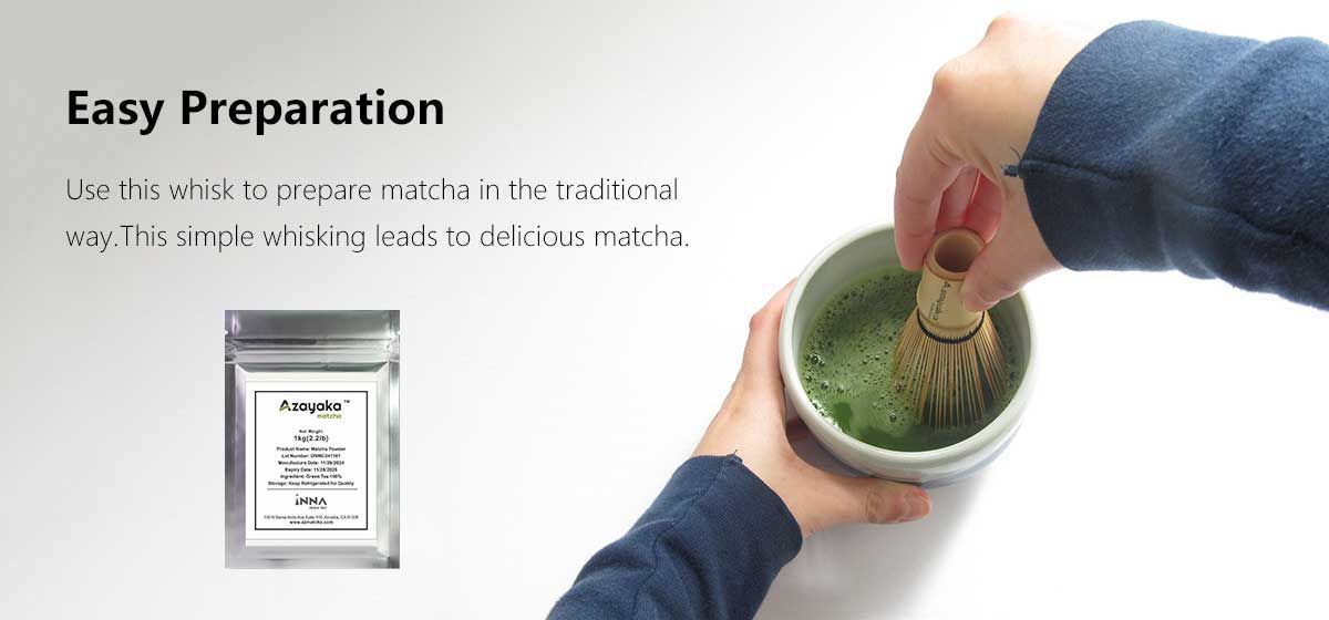 Sử dụng cây đánh trứng này để pha chế matcha