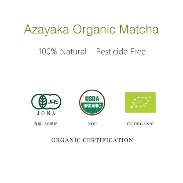 Azayaka Matcha USDA JAS EU Organic Certification